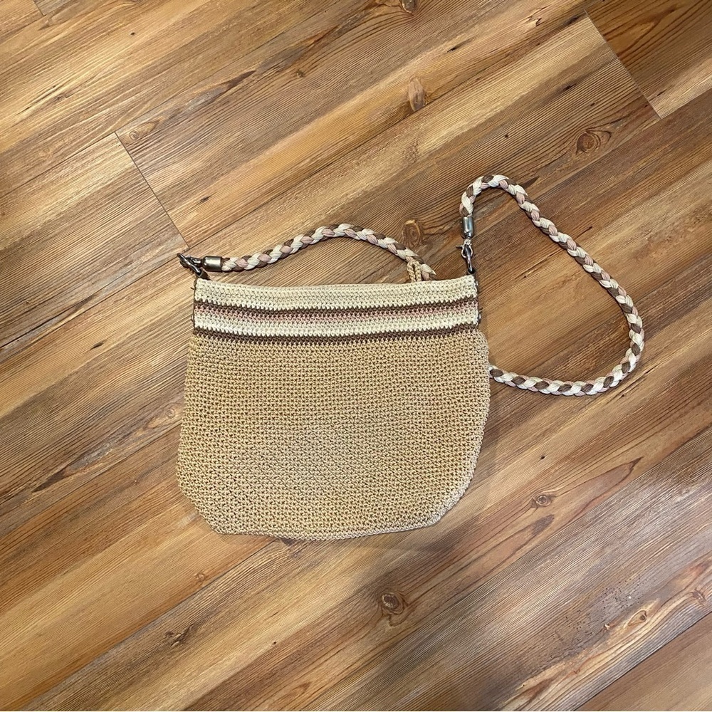 The Sak Tan and Brown Shoulder Bag with Braided Strap